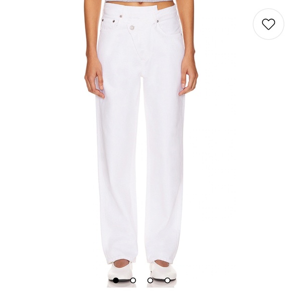 Agolde Criss Cross Straight Leg Jeans In Milkshake Size 27 - Picture 7 of 7